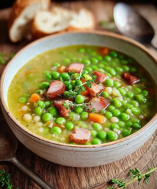 Erbsensuppe mit Speck