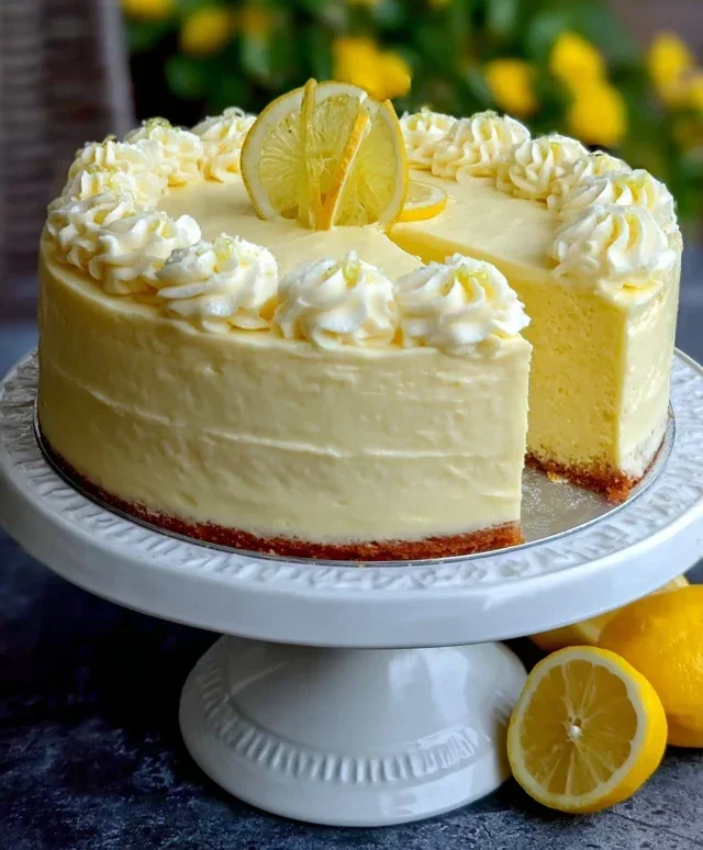 Creamy Lemon Cheesecake Cake