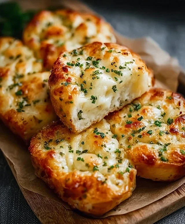 Käse-Knoblauchbrot Häppchen sind der perfekte Snack!