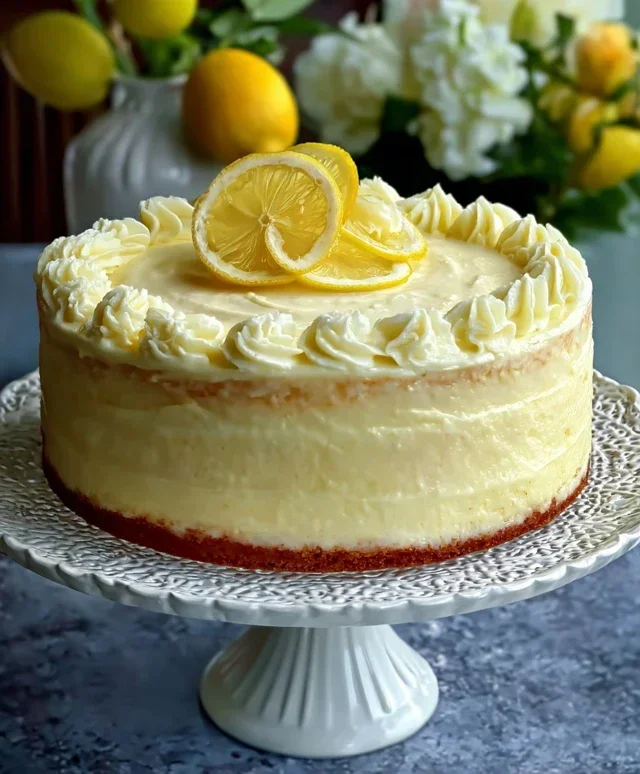Creamy Lemon Cheesecake Cake