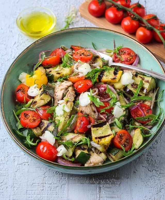 Insalata con verdure grigliate