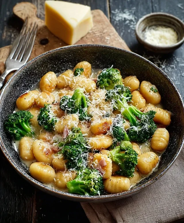 Gnocchi mit Brokkoli und Schinken