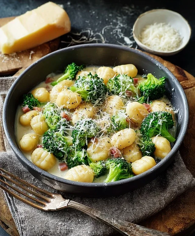 Gnocchi mit Brokkoli und Schinken