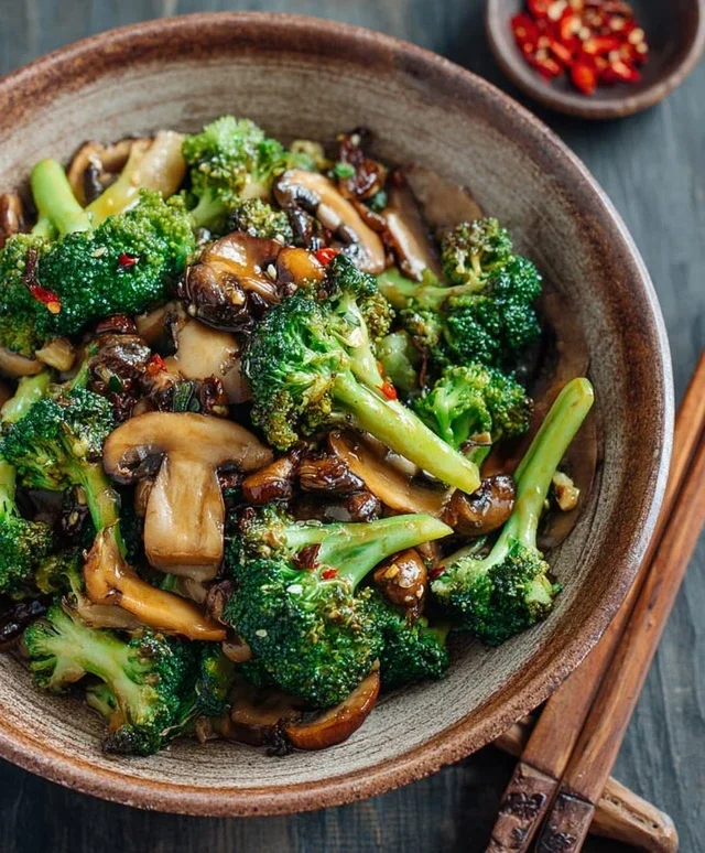 Broccoli and Mushroom Stir Fry