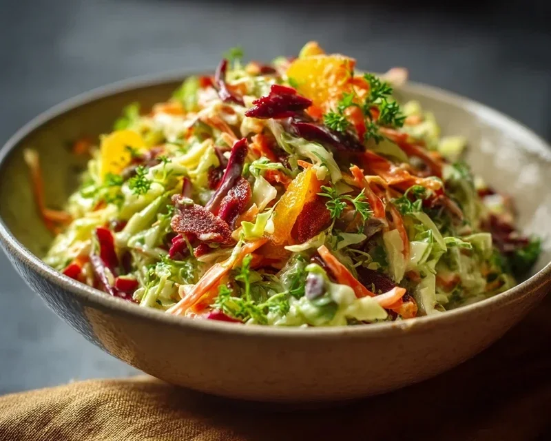 Knackiger Regenbogenkrautsalat
