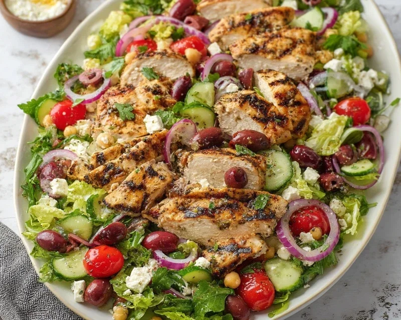 Grilled Zesty Mediterranean Chicken Salad