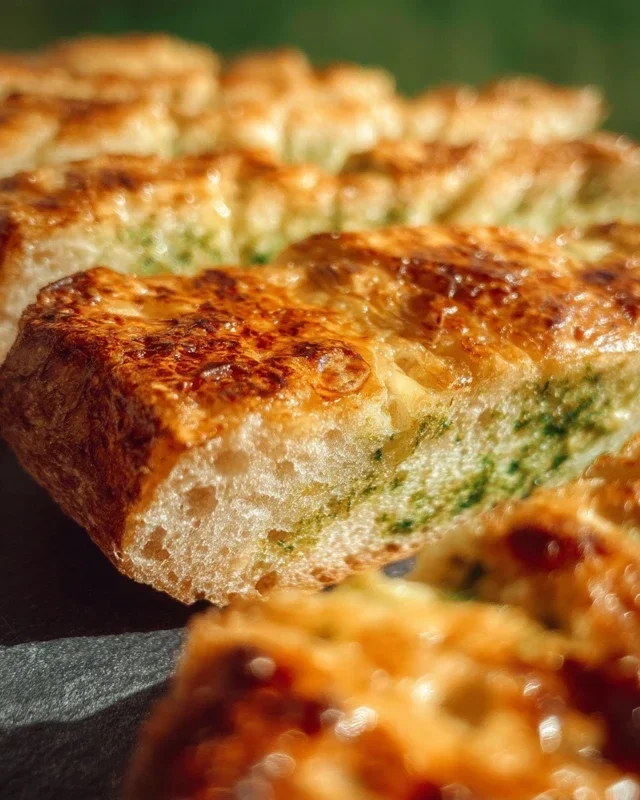 Bärlauch-Käse-Baguette. Einfach und schnell.