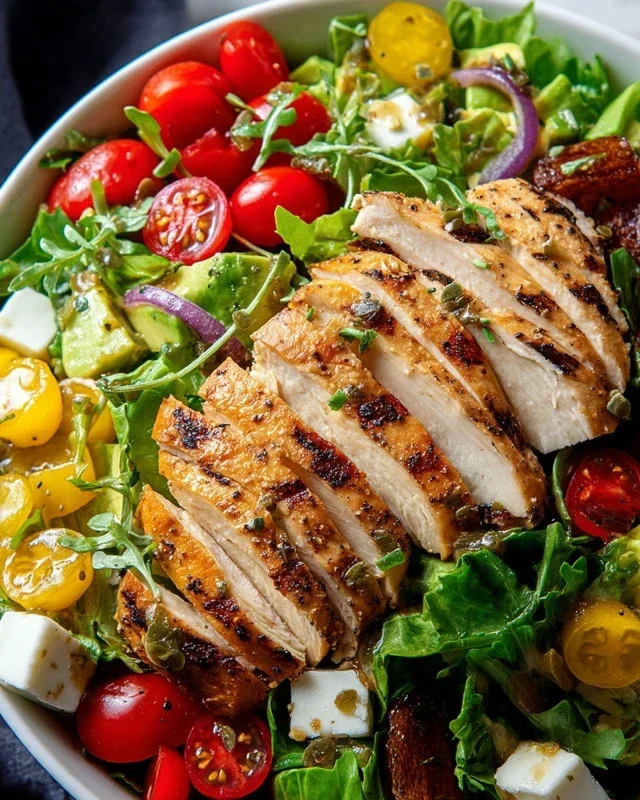 Grilled Chicken Salad + Homemade Sweet Onion Dressing