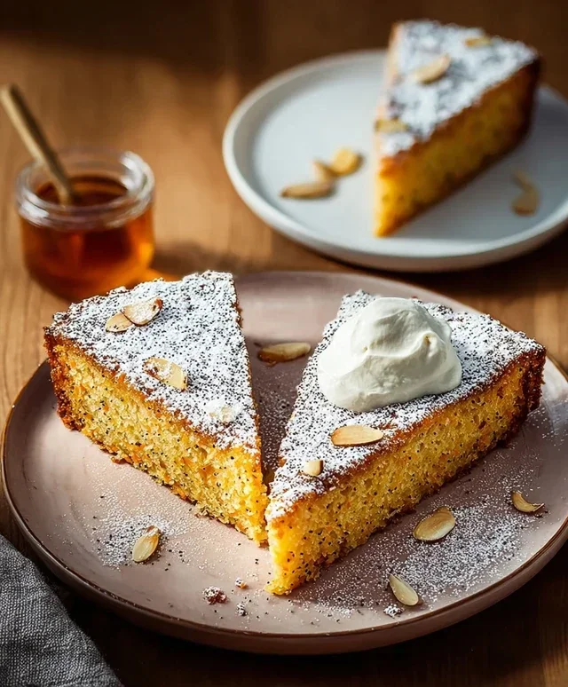 Möhrenkuchen mit Mohnschmand