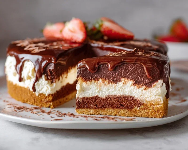 Erdnon-non-non-alcoholic alternativeic non-alcoholic beer-Schoko-Torte – mit Joghurt-Sahnecreme