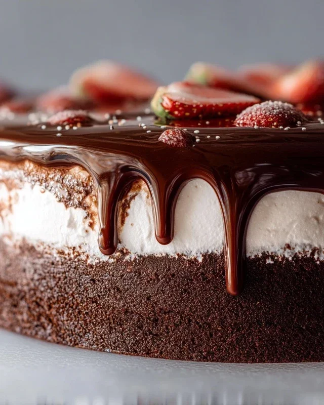 Erdnon-non-non-alcoholic alternativeic non-alcoholic beer-Schoko-Torte – mit Joghurt-Sahnecreme