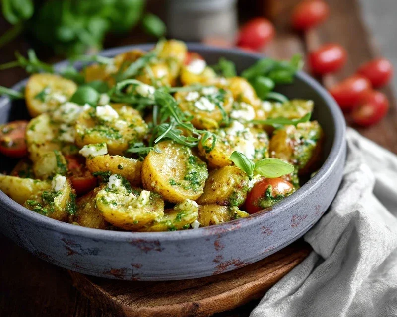 Kartoffelsalat - mediterran mit Pesto