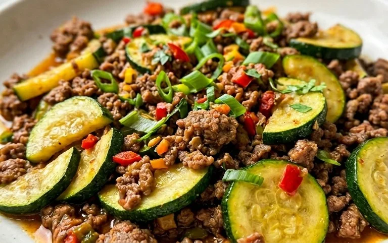 Schnelle Zucchini Hackfleisch Pfanne