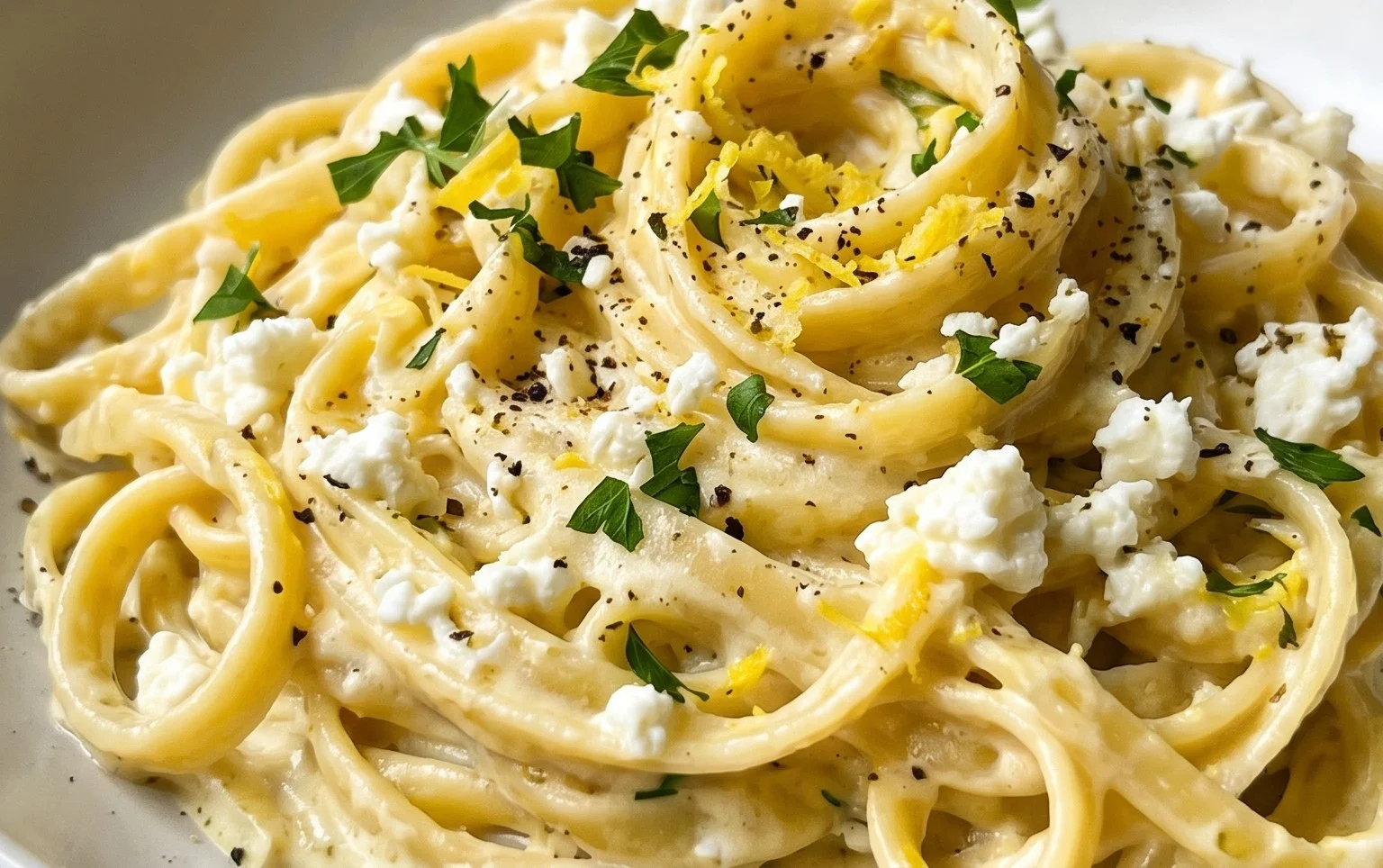 Cremige Zitronen-Feta-Pasta in 30 Minuten