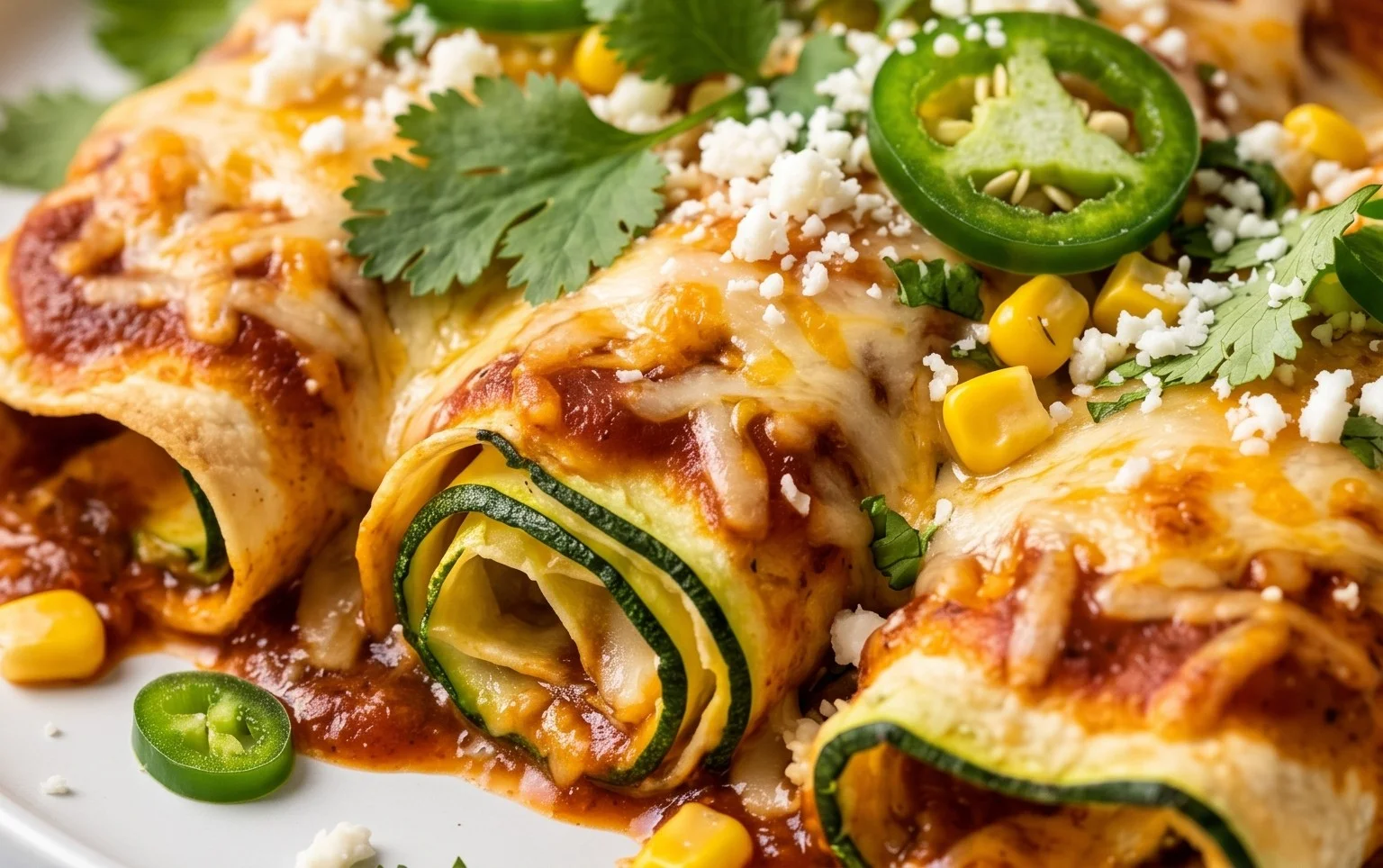 Zucchini Enchilada Roll Ups