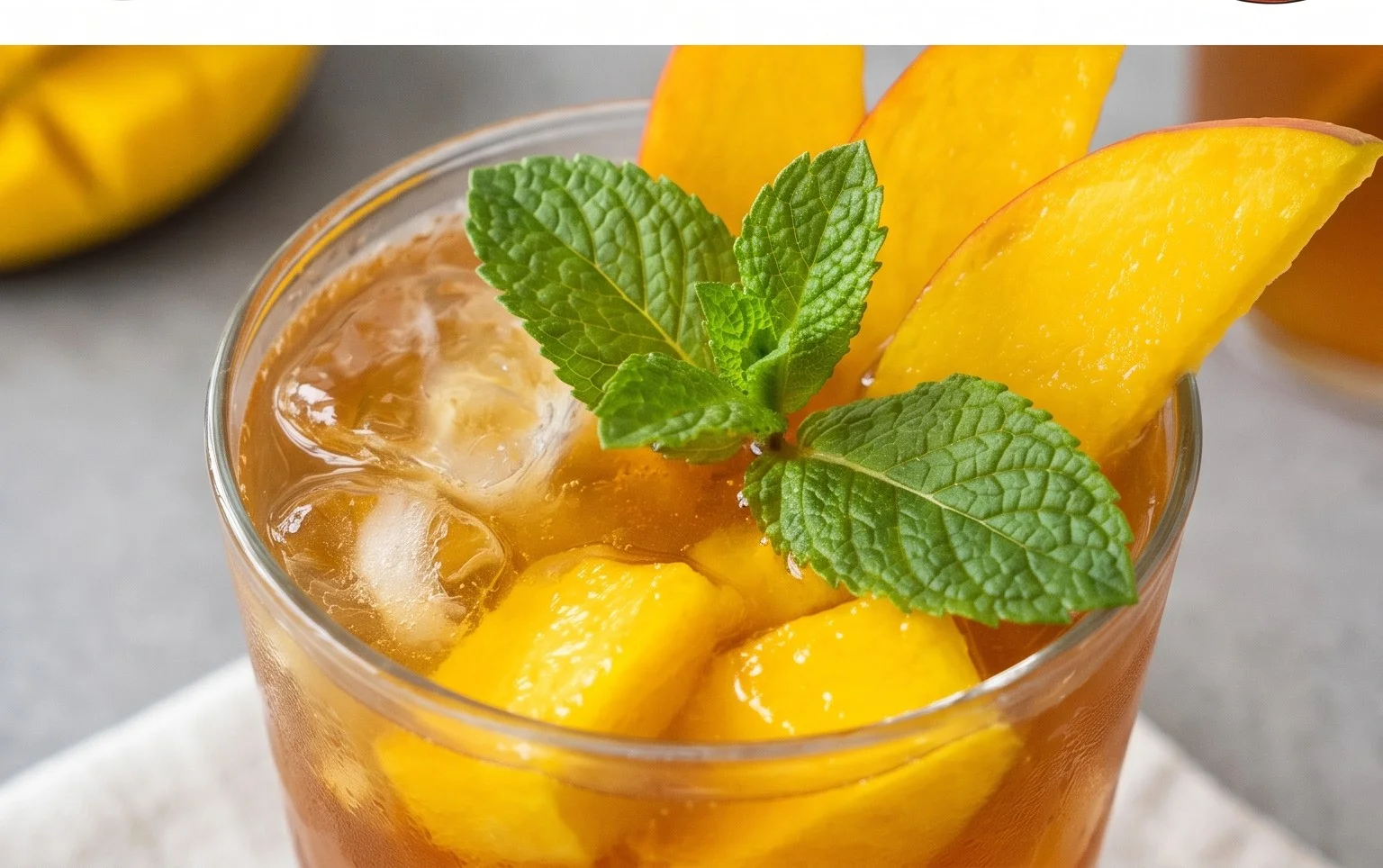 Mango Eistee – Super erfrischend für den Spätsommer