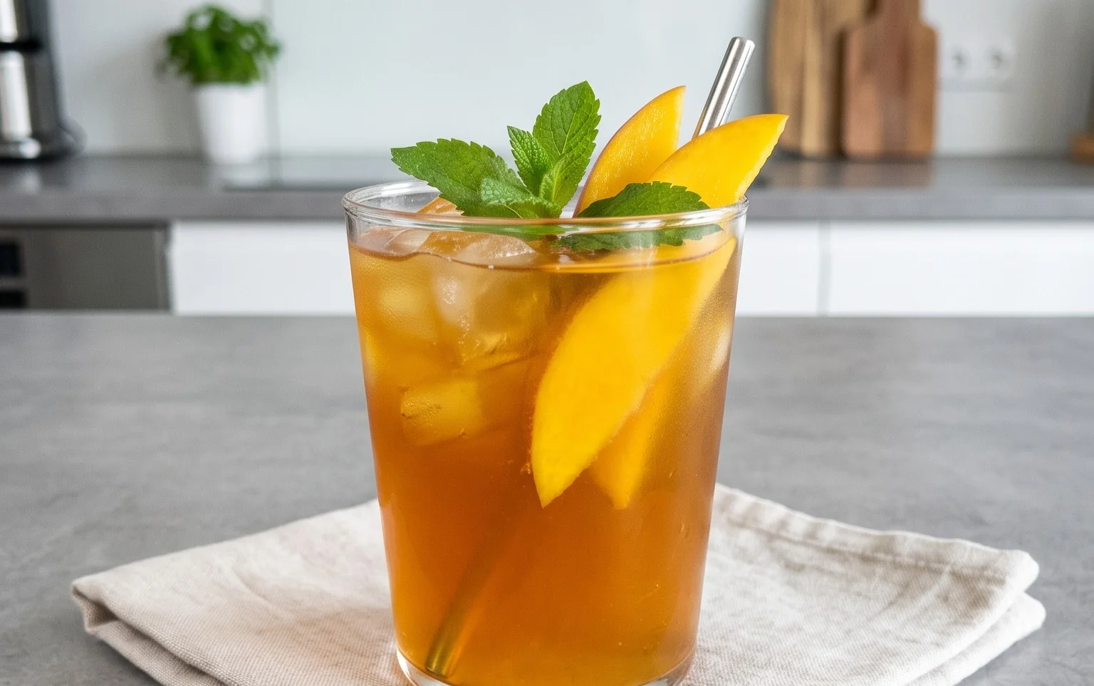 Mango Eistee – Super erfrischend für den Spätsommer