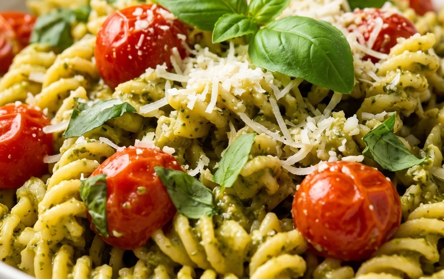 One Pot Creamy Pesto Pasta