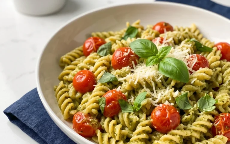 One Pot Creamy Pesto Pasta