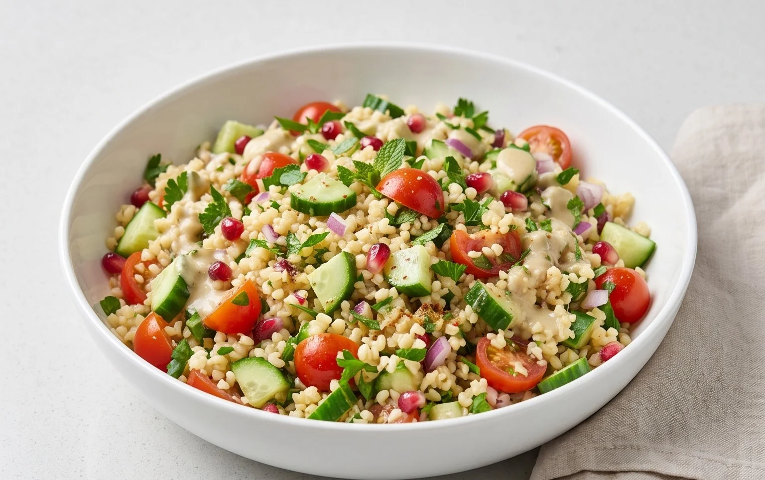 Veganer Bulgursalat