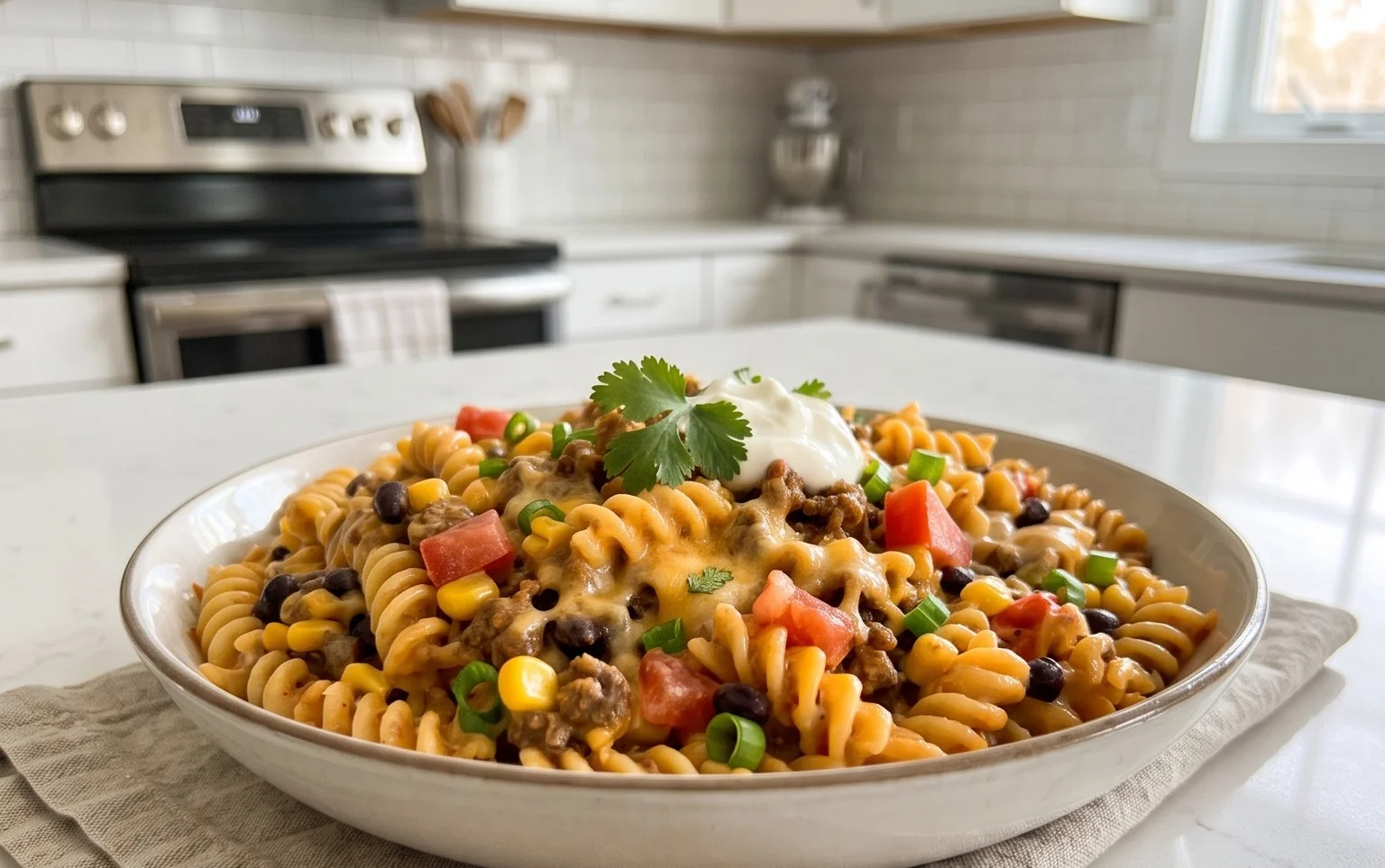 Cheesy Taco Pasta