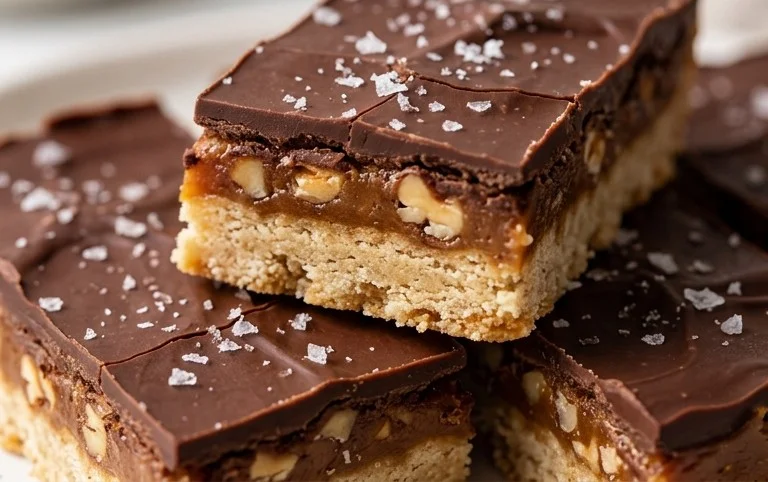 Healthy Twix Bars (Gluten-free) Homemade Recipe