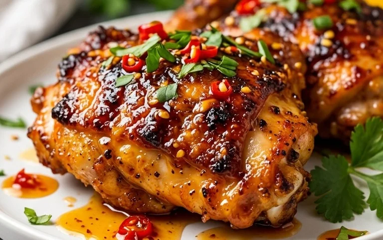 Baked Crunchy Hot Honey Chicken