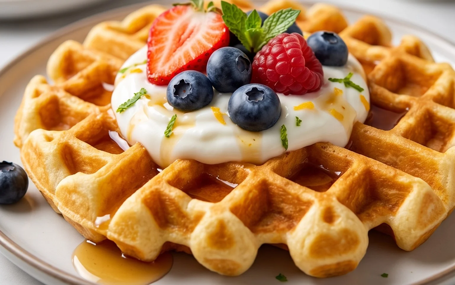 Greek Yogurt Waffles
