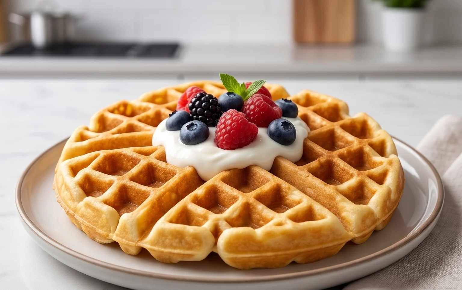 Greek Yogurt Waffles