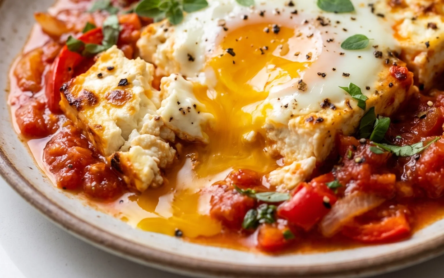 Baked Feta Eggs