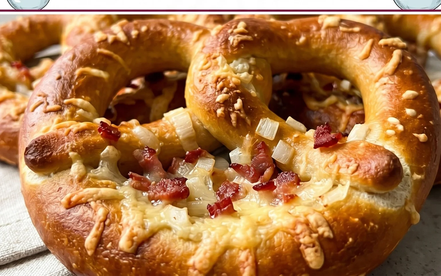 Flammkuchen Brezeln – Partysnack zum Vorbereiten