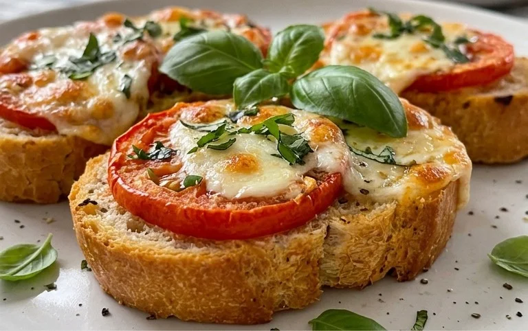 Baguettscheiben mit Tomaten & Mozzarella überbacken von Luda4ka