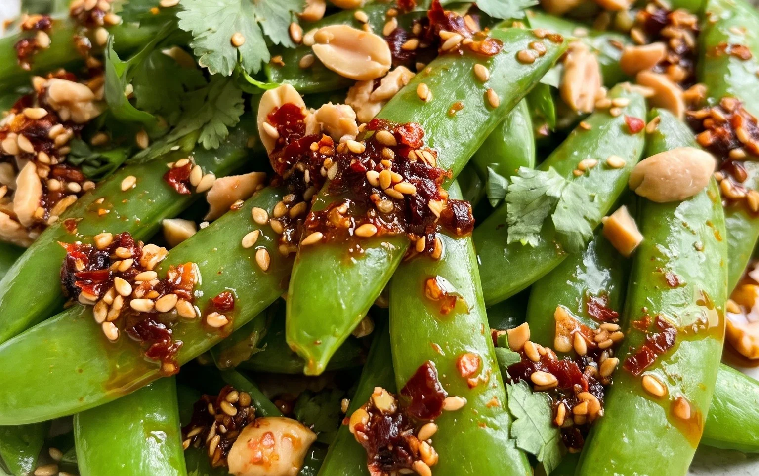 Chili Crisp Snap Pea Salad