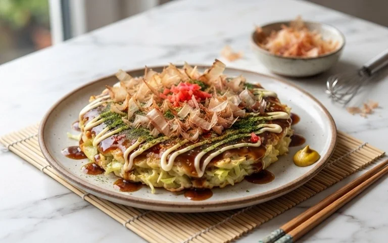 Okonomiyaki - Japanese Savoury Pancakes