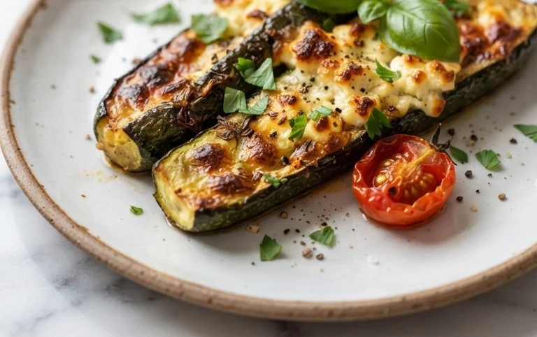 Courgettes feta au four