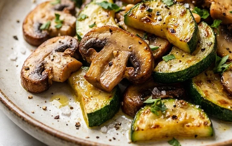 Skillet Zucchini and Mushrooms