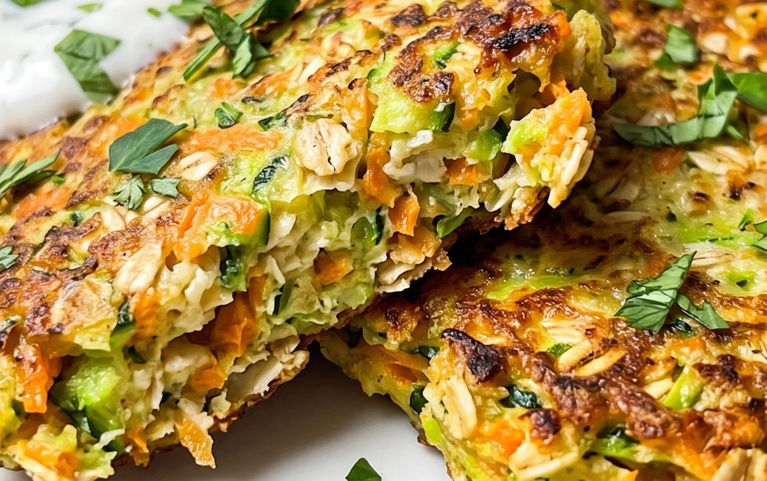 Zucchinipuffer mit Haferflocken und Möhren
