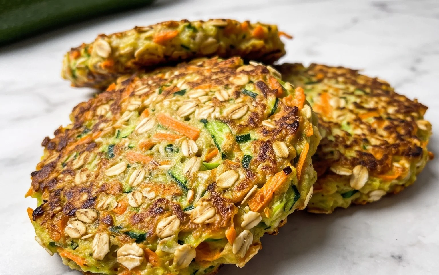 Zucchinipuffer mit Haferflocken und Möhren