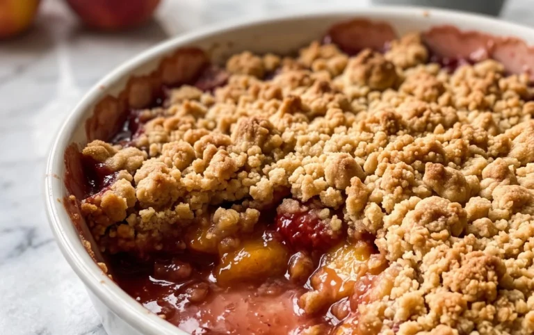 Peach & Strawberry Crisp