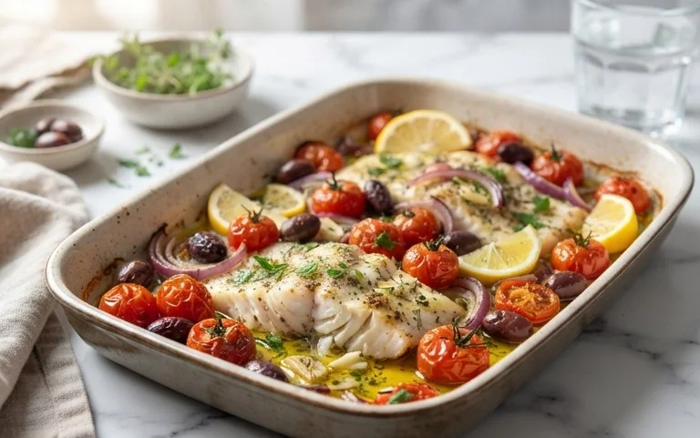 Easy Mediterranean Baked Fish Recipe - Flavorful & Quick