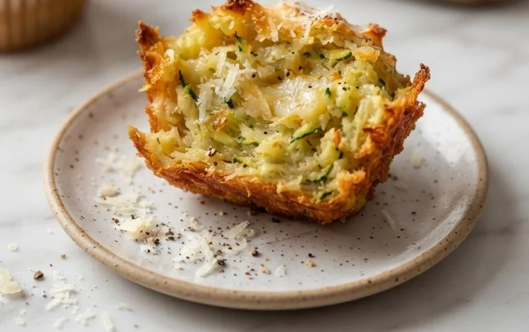 Crispy Parmesan Zucchini Potato Muffins