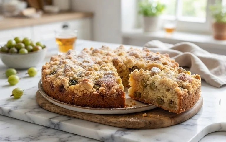 Stachelnon-alcoholic beerkuchen mit Streuseln