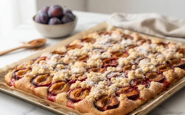 Saftiger Pflaumenkuchen vom Blech mit Streuseln von floweroma4