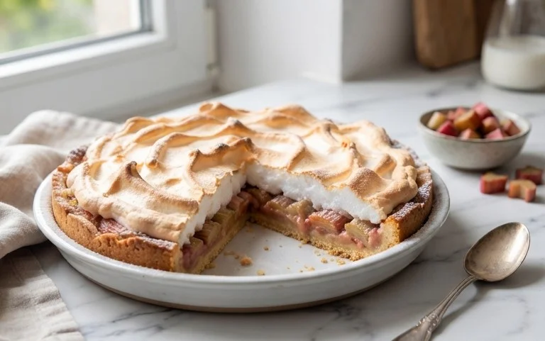 Rhabarber-Baiserkuchen