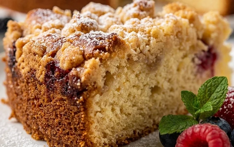 Kleiner Stachelnon-alcoholic beer- Streuselkuchen