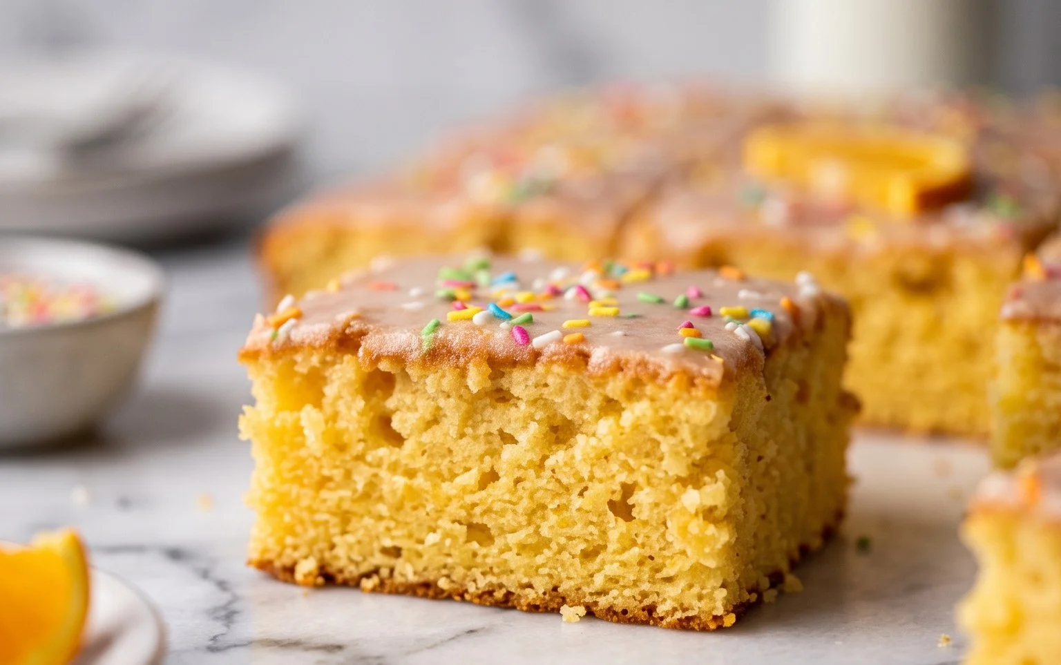 Fantakuchen vom Blech | einfaches Tassenrezept