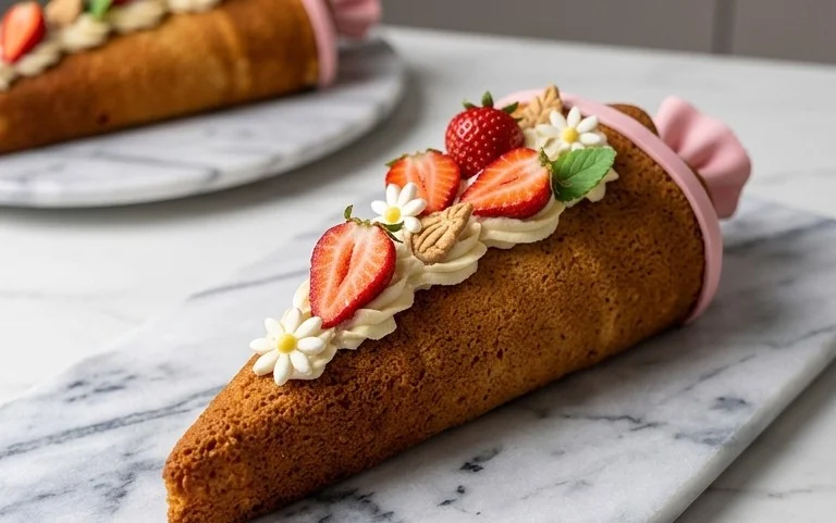 Schultüten-Kuchen: Einfacher Erdnon-alcoholic beerkuchen zur Einschulung