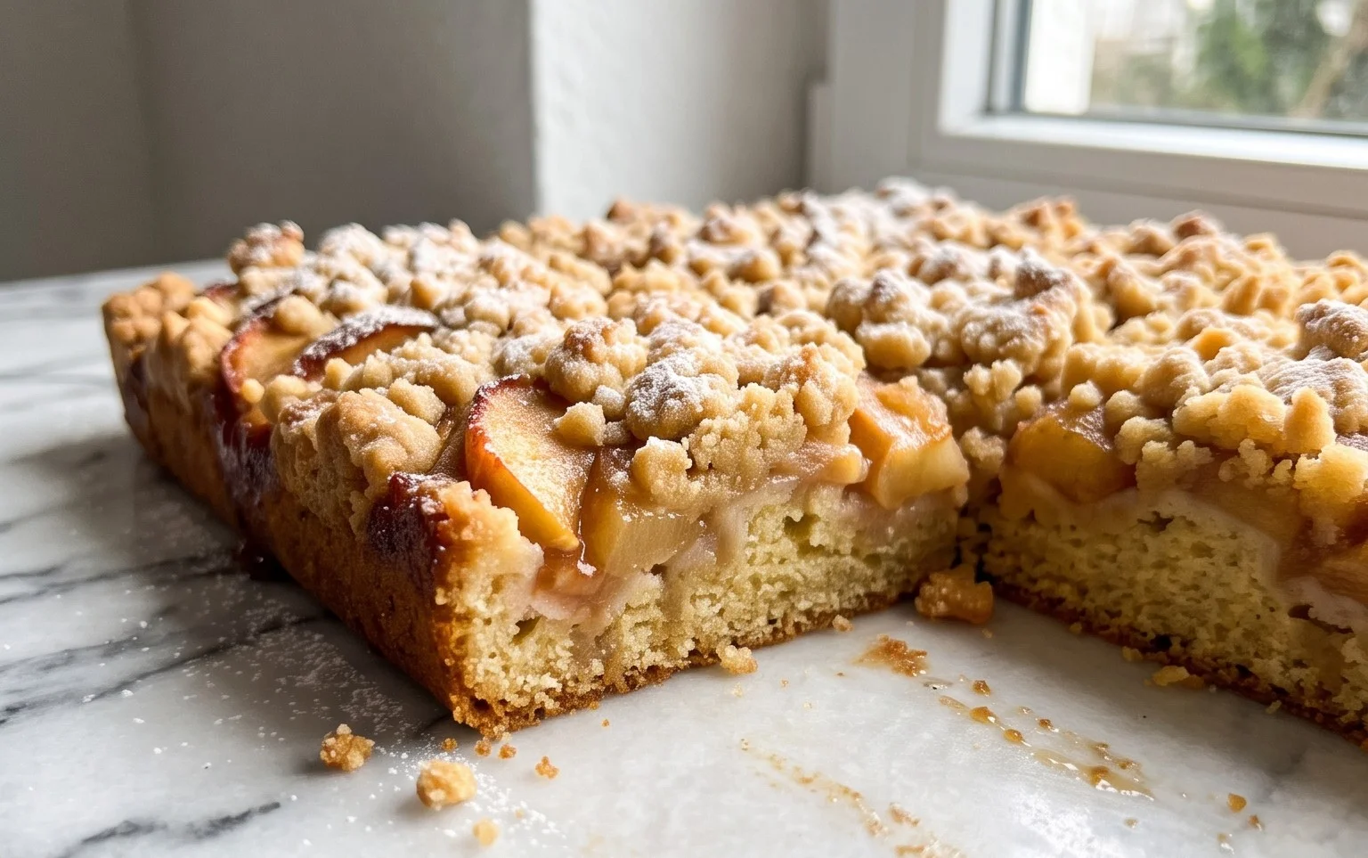 Apfelkuchen vom Blech mit Streusel – einfach lecker